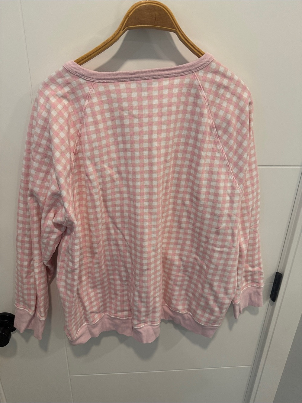 Draper James Pink and White Gingham Pullover size 1X - Picture 5 of 6